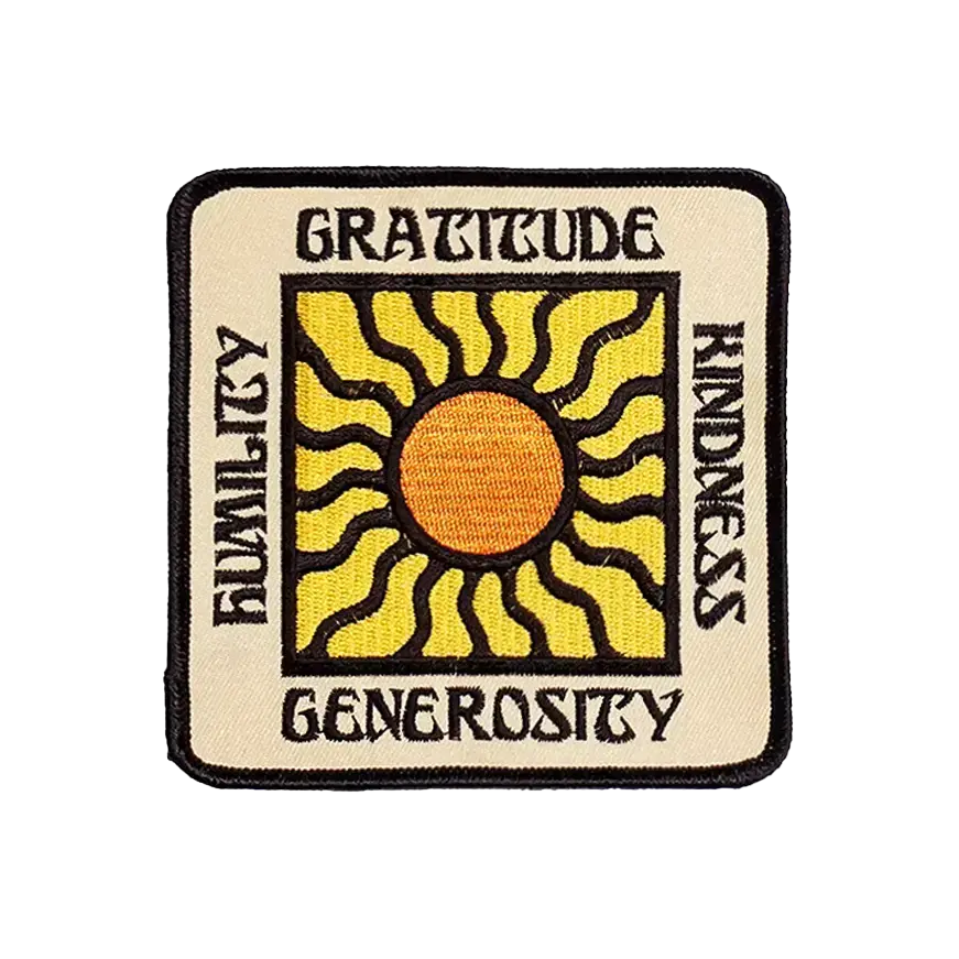 Gratitude Embroidered Patch • Real Fun, Wow!