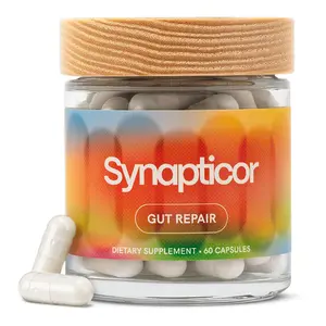 Synapticor Digestive Support Supplement, Bloating Support, Regularity Support, Digestive Comfort, Gut Lining Support, 60 Capsules