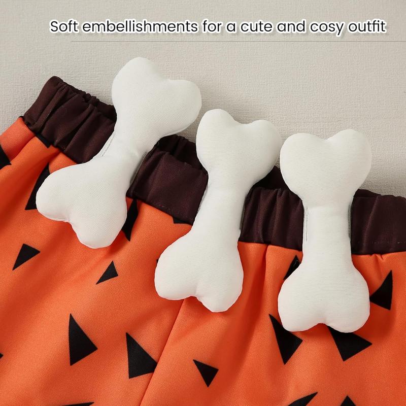 Original Halloween Primitive Baby Costume |   Bam Bam & Pebbles Style Baby Unisex Wildman Cosplay Costume 12M-4T