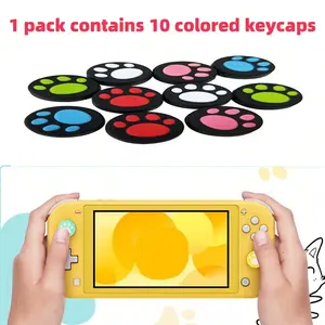 Switch Oled Cat Claw Game Controller Joystick Cap Set, Switch Game Controller Button Caps, 10 Pieces, Model Xinghao Accessories
