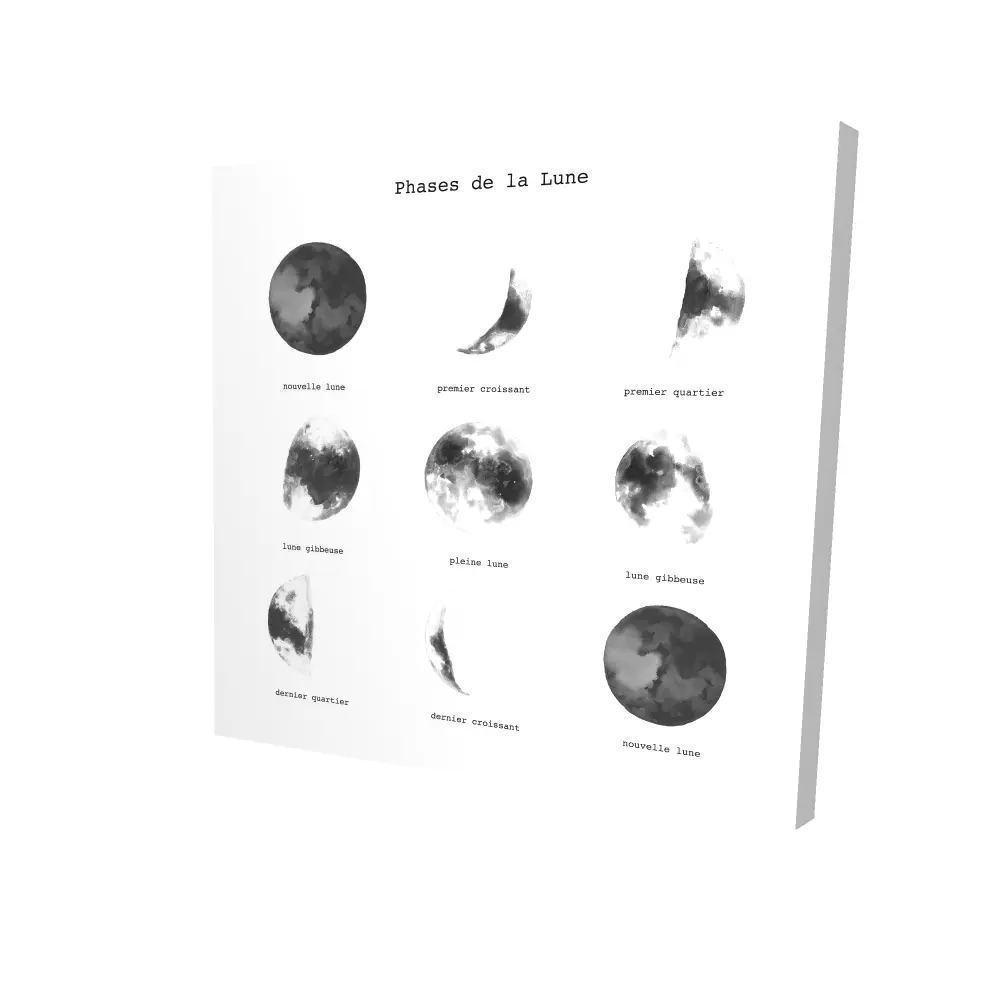 360 Stand 24x24 in. High-Def Moon Phases Wall Photo Poster Print - Minimalist Earth, Galaxy, Universe, Nature Decor, Modern Home Decor, Living Room Room Decoration, Ideal Gift for Home Enthusiasts, Artistic, Space