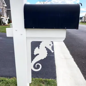 21 Inch Mailbox and Porch Bracket, Indoor Outdoor Mailbox Decoration, Beach House Decor Made in USA