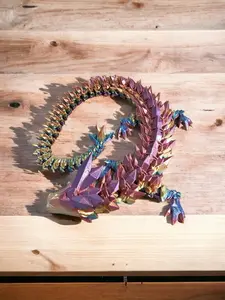 Crystal Dragon 25 Inch Length Articulated Dragon Decor Room Gift Mystery Dragon Gifts for Him Gifts for Her Year of the Dragon
