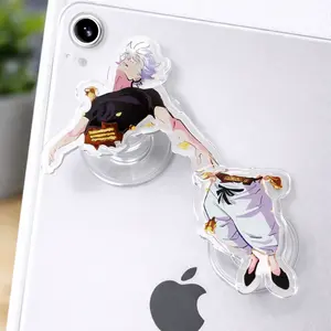 Jujutsu Gojo Full Body Funny Meme Acrylic Magnetic Phone Grip, Aesthetic Cute Japan Anime Magsafe Kickstand, Durable Phone Holder Accessories