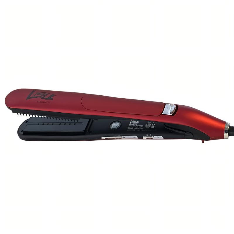 Liselle Beauty Products H2GLOW Steam Hair Straightener and Curler | 2-in-1 Flat Iron | Tourmaline Ceramic Plates | Fast Adjustable 450F Salon Grade