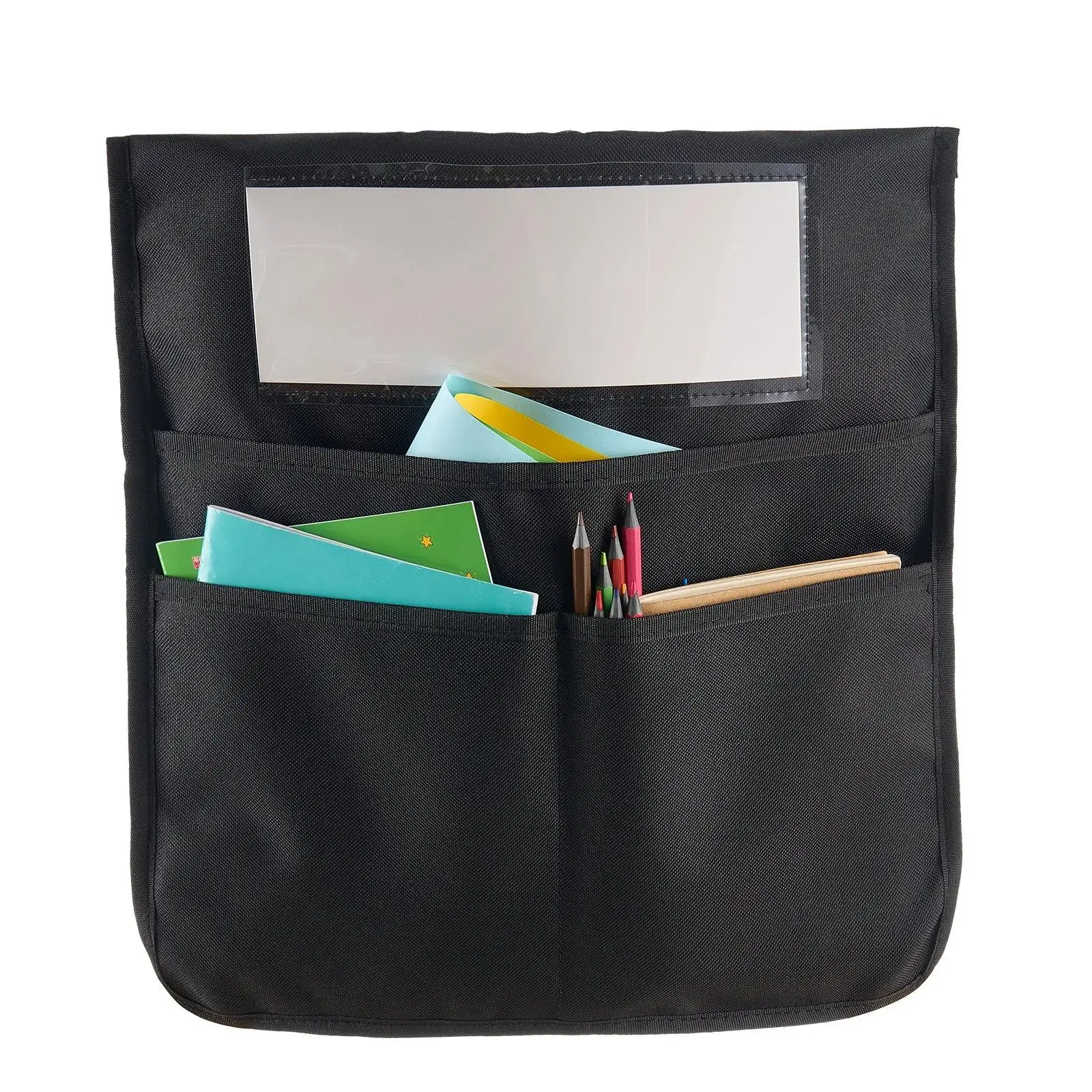 【SummerFinds】VEVOR Chair Pockets for Classroom, 12 Pack, 18 x 20 Inches Chairback Buddy Pocket with Name Tag, Back of Chair Organizer for Kids in Classroom, Kindergarten, School, and Home, Black