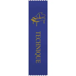 Dark Blue Piano 'Technique' Ribbons, Set of 10
