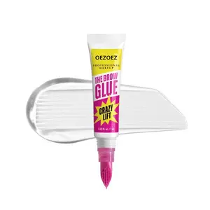 Professional Makeup Brow Glue Crazy Lift Gel - Strong Hold Brow Lamination with Built-In Styling Comb for Perfectly Sculpted Brows