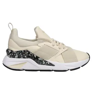 PUMA Womens Muse X5 Leopard Lace Up Sneakers Shoes Casual - Beige