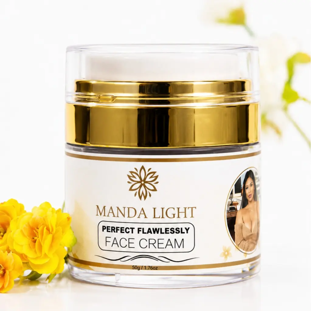 Manda Light Perfect Flawlessly Face Cream – Daily Moisturizing & Nourishing Facial Care, 1.76 oz