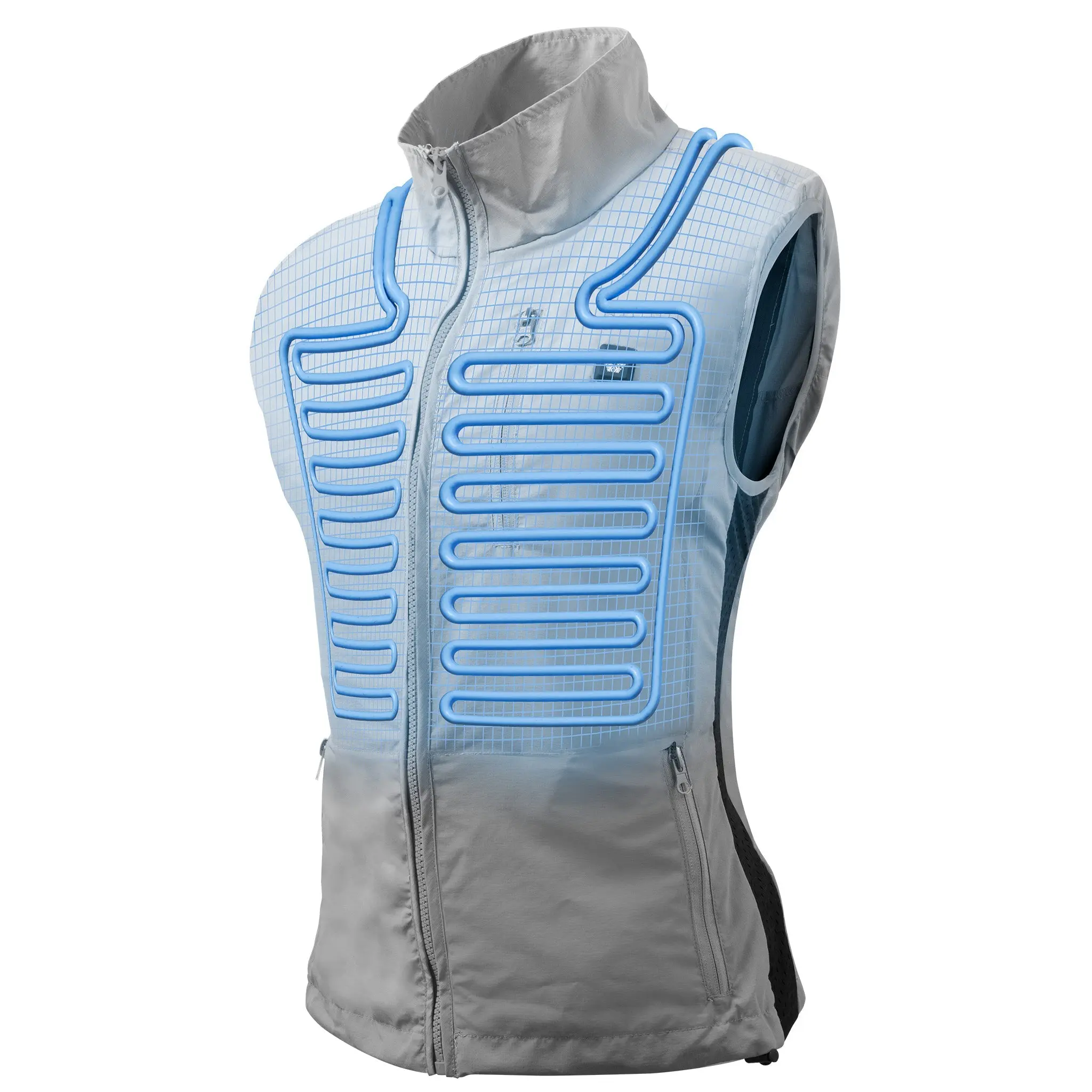 Women's Canyon Sleeveless Fitted Cooling Vest with Cooling Pump, Zip-Up Front, Powerbank Included - Breathable Athletic Top for Outdoors, Day Wear (Standard Sizes), Fitted Women's Vests, Zip Women's Vests