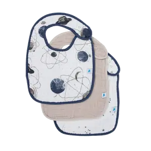Cotton Muslin Classic Bib 3 Pack - Planetary 2