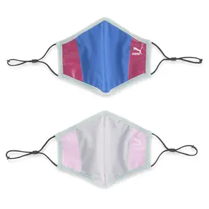 PUMA Womens Face Mask Ii Set Of 2  - Blue, Grey, Purple