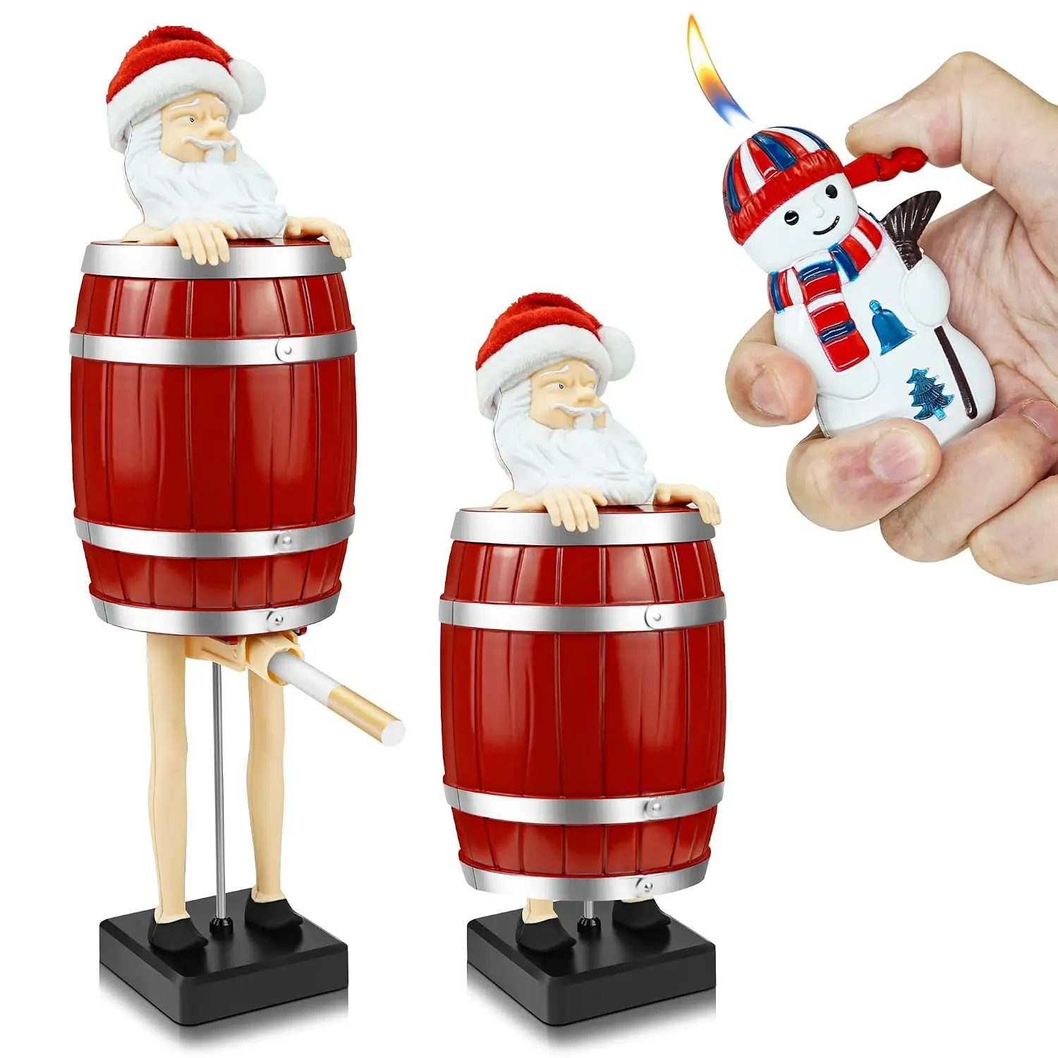 Santa Claus  Case with Butane Lighter – Automatic Pop-Up  Holder for King