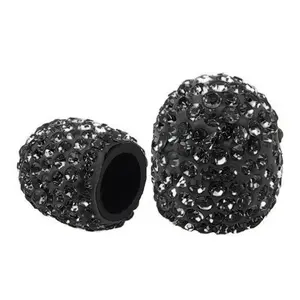Crystal Diamond Shiny Soft Clay Car Tire Valve Stem Caps Decorative Accessories for Multiple Car Models Enhance Vehicle Appearance Rustproof Durable Practical Exterior Decor Upgrade