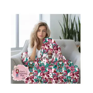Pink Nutcracker Velveteen Plush Blanket throw blanket velveteen plush ultra-soft blanket