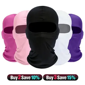 Balaclava Face Mask, 5 Pack Cooling Neck Gaiter Summer Breathable Sun Shield Motorcycle Scarf Men/Women