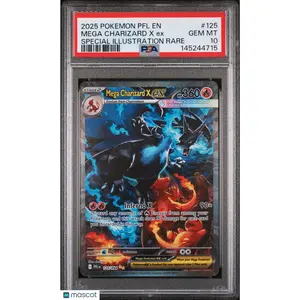 2025 Pokemon Phantasmal Flames Mega Charizard X EX #125 SIR PSA 10 GEM MINT