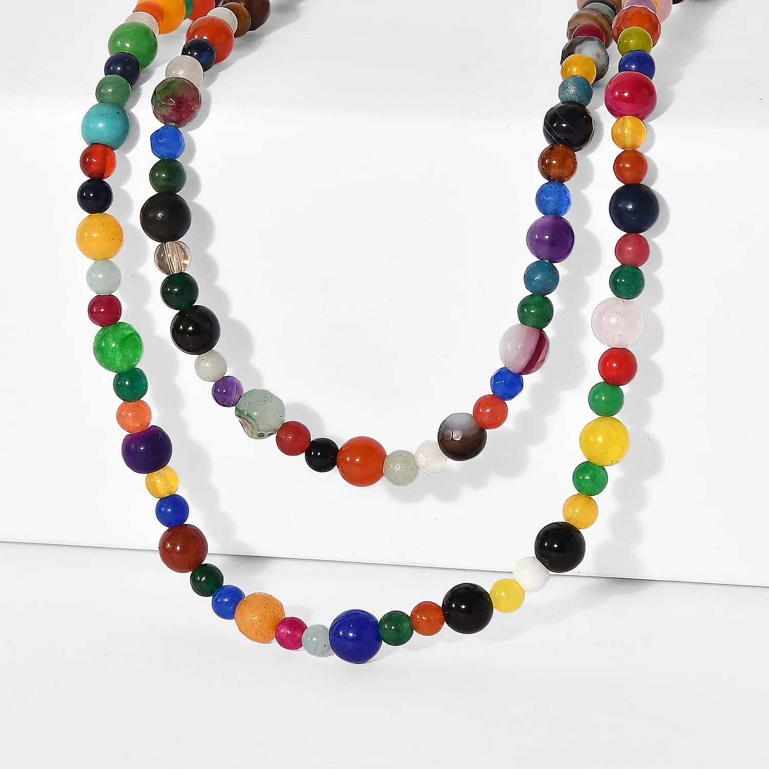 Multi Gemstone Beaded Endless Necklace (50 Inches) 250.00 ctw Multi Gemstone Beaded Endless Necklace (50 Inches) 250.00 ctw