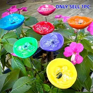 Metal Flower Bee Drinking Cup, Butterfly Watering Can, Garden Decor Stake, Metal Garden Art, Outdoor Decoration, Durable Design