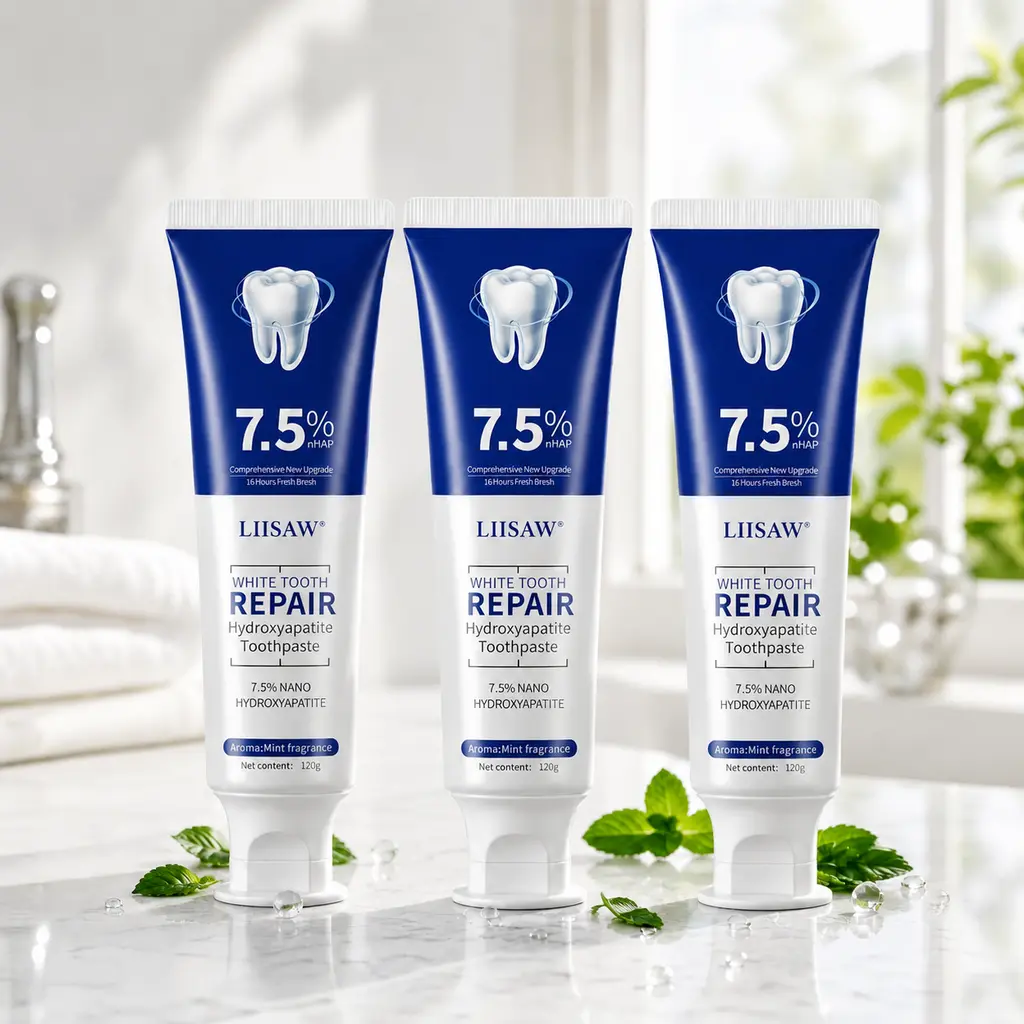 7.5% nHAP Fluoride-Free Hydroxyapatite Toothpaste - 120g Mint Oral Care for Sensitive Teeth, Enamel Repair, Teeth Stain Cleaner, Advanced Dental Whitening Modern Toothpaste, Advanced Whitening Toothpastes