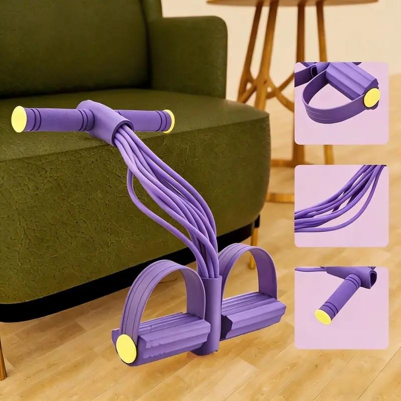 Multifunction Pedal Resistance Trainer with 10 Tubes Enhanced Version – Stronger Resistance for Effective Training, Portable Foot Pedal Exerciser for Full-Body Home Workout, Stretching & Fitness Training