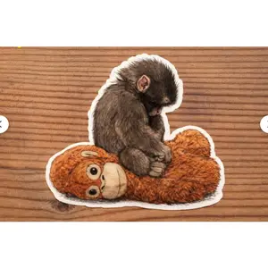 Baby Punch Monkey Sticker, Abandonment Monkey sticker