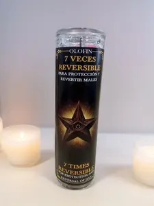 7 Veces Reversible Vela Preparada 7-Way Reversible Aromatherapy Candle, Prepared for Therapy & Healthcare Use