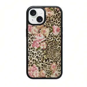 Leopard-Print Unfolding Smartphone Cover - Handheld Devices Protection, Mobile Phone Accessory