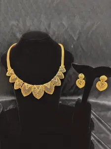 Women's Fashion Elegant Geometric Necklace Earring Set, Matching Jewelry Set, Alloy Material, All-Season Jewelry Gift, No Choking Hazard, Perfect for Any Occasion