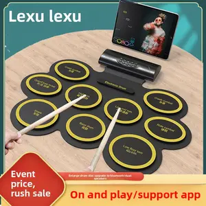 Portable Hand-Crank Electronic Drum for Adults Beginners Jazz Children's Drum Set Home Practice Tool Percussion Instrument electronic drum