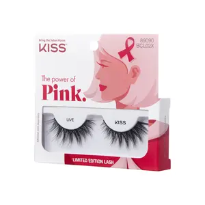 Kiss The Power of Pink Limited Edition False Eyelashes, ‘Live’, 1 Pair