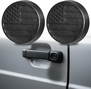 B BRAZIFY Magnetic Keyhole Covers for Wrangler JL and Gladiator JT Front Door Lock Protectors with Silicone Backing