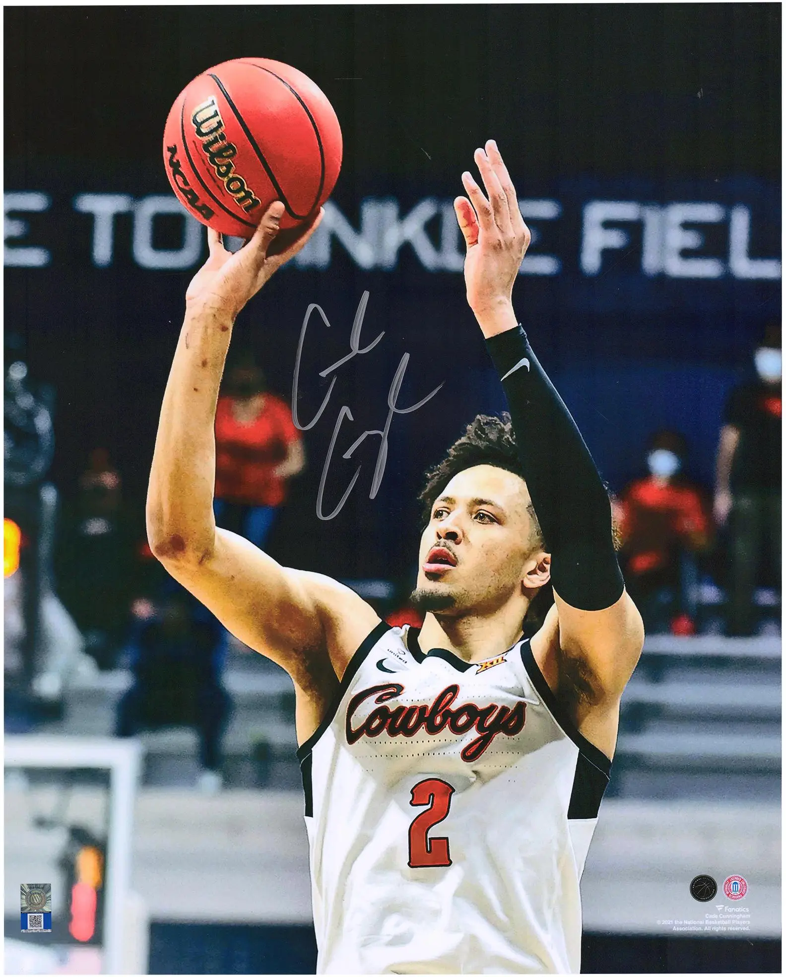 Cade Cunningham Oklahoma State Cowboys Autographed 16" x 20" Shooting Photograph - Fanatics Authentic Certified
