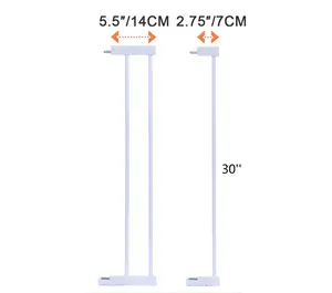 COMOMY 30" Tall Extentions for Pressure Mounted Pet Gate, 2.75" And 5.5" Width Extensions