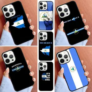 Nicaragua Flag Phone Case For iPhone 17 16 15 14 13 12 11 Pro Max Plus Air Coque Shell