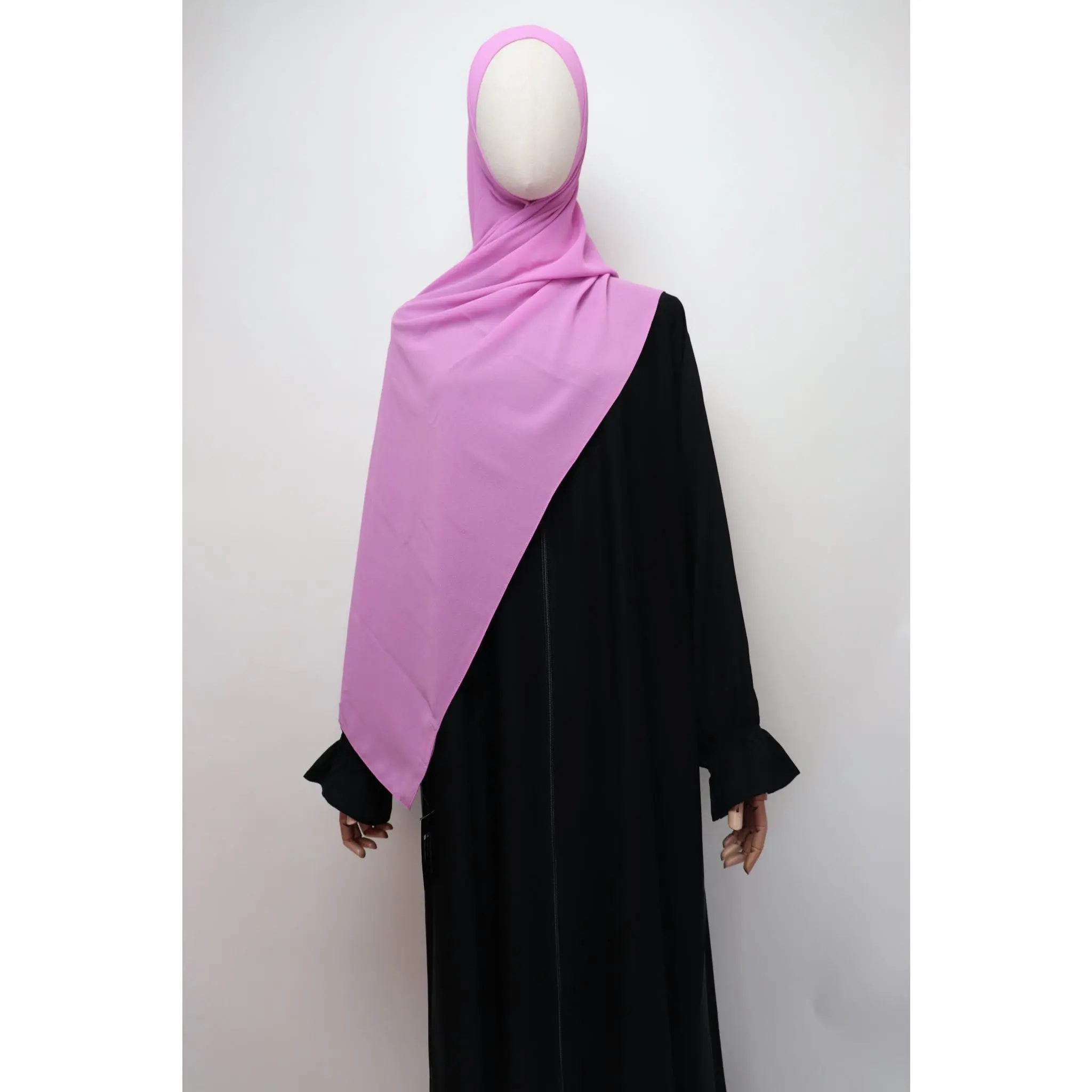 Premium Chiffon Hijab Standard Size - Rose Pink