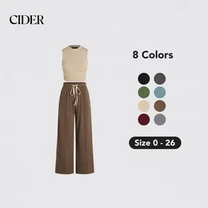 Cider [8 colors, Size 0-26] Tank Top & Elastic Waist Pants Set