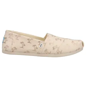 TOMS Womens Alpargata Slip On Flats Casual - Beige