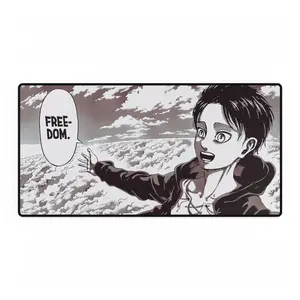 Anime Attack On Titan Eren Yeager Desk Mat, Scratch & Stain Resistant, Smooth Surface, Non-Slip Base, Durable