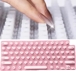 Long Nail Keyboard Cover Keyboard Film for Nail Art Silicone Raised Keyboard Cover for Long Nails, Nail art keyboard silicone film rubber blue keyboard cover thocky keyboard