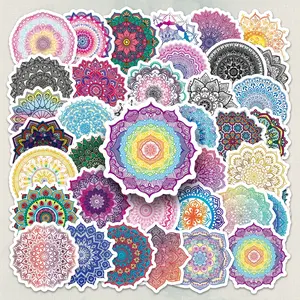 Mandala Pattern Phone Sticker, Waterproof Self Adhesive Decor Paper, Decor Sticker for Phone Gift Greeting Card Water Bottle Laptop, Floral Pattern Sticker