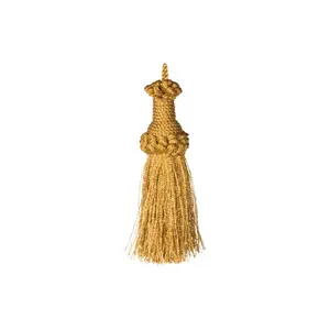 Alice Lane Gold Key Tassel – Decorative Gold Tassel Ornament for Home Decor, Furniture & Door Knob Accent, Boho Decorative Tassel for Cabinets, Drawers & Styling