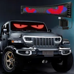 USB-Powered LED Car Neon Accent Lights with Eye Pattern - Non-Waterproof Flexible Neon Decorative Strips for Motor Vehicles, LED Light Source led  panel Scrolling LED Signs colorful eye lamp soft screen car accessory #springtok matadimobil control display