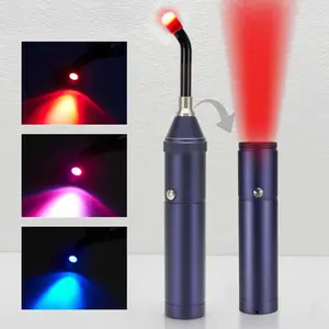 Red Light Therapy Torch, Eligible Cold Sore Treatment for Lips,Canker Sore Treatment Inside Mouth, 3-in-1 Infrared and Blue Light Therapy for Pain Relief, Physical Therapy Facial Comfort Healthcare Therapeutic Solution Wellness