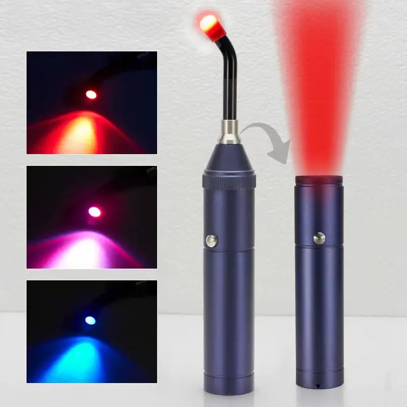 3-in-1 Red Light Therapy Torch - Compact Form Wellness Treatment Device, Infrared-Blue Light Physical Therapy for Lips/Mouth Cold & Canker Sore Care, Facial Comfort Solution (1 Torch)