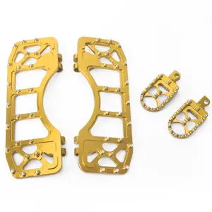 CNC Wide Foot Pegs Floorboards Set Offroad Chopper Bobber Style Red For Harley