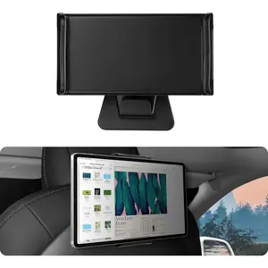 BASENOR 2026 Upgraded Tesla Model Y Model 3 Model S Model X LR/Plaid Tablet Holder Headrest Tablet Mount, 360° Adjustable Travel Rotation Tesla Car Headrest Stand Cradle Accessories