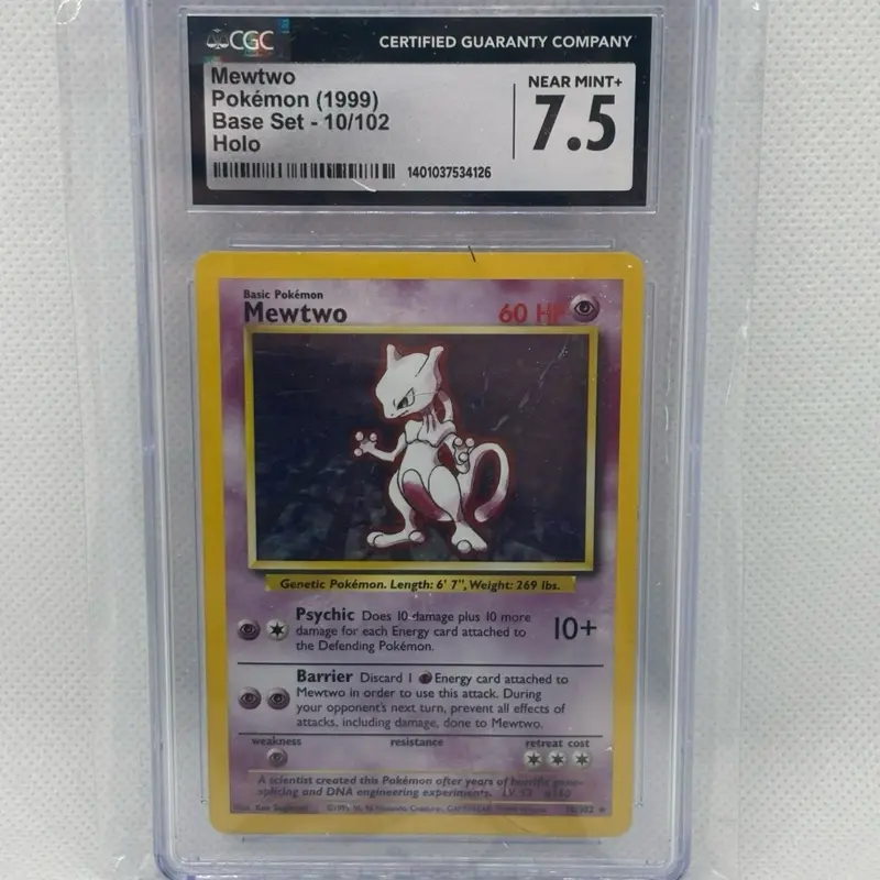 mewtwo holographic card 1999 Pokemon 10/102 Base Set PSA 7 – Zapp! Comics have for your premier collection. 1999 Pokemon Shadowless Mewtwo Holo