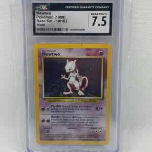 Pokémon 1999 Base Set Mewtwo Holo Rare 10/102 CGC 7.5 English Near Mint+ Collectible Trading Card
